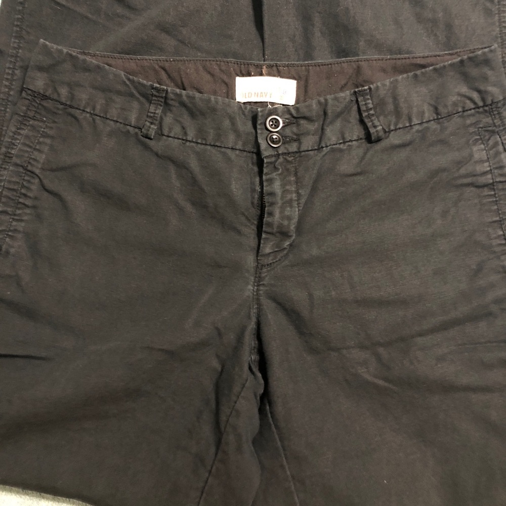 Old Navy Linen wide leg black pants